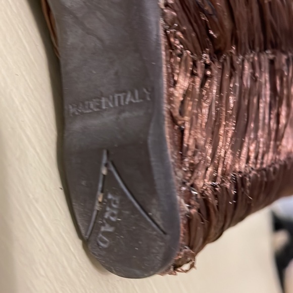 Prada wedges in raffia material - Picture 5 of 5